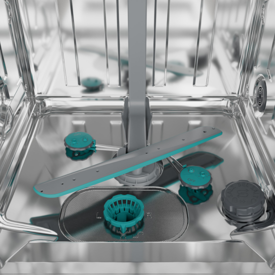 Hisense HV673A65 teljesen beépíthető mosogatógép, 16 teríték, Wifi, inverter motor, 3 kosár, automatikus ajtónyitás, 59.8x55.5x81.6 cm 