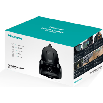 Hisense HVC21312BKG porzsák nélküli porszívó, 850W, fekete szín 