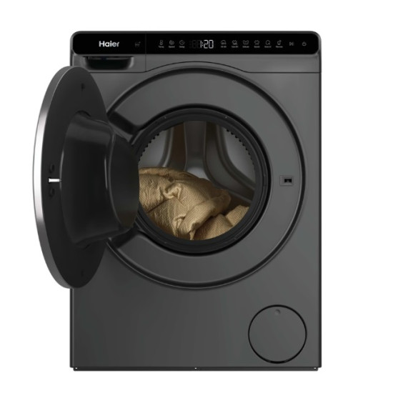 Haier HW50-BP12307GU1 elöltöltős mini mosógép, 5kg, Wifi, inverter motor, 51x49.2x70 cm, antracit szín 