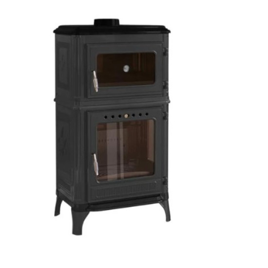 Hunor 8010 öntvény sütős kandalló, szürke 7,1 kW