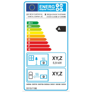 Hunor Classic Ceramic Sparhelt csempe borítással antracit szín 
