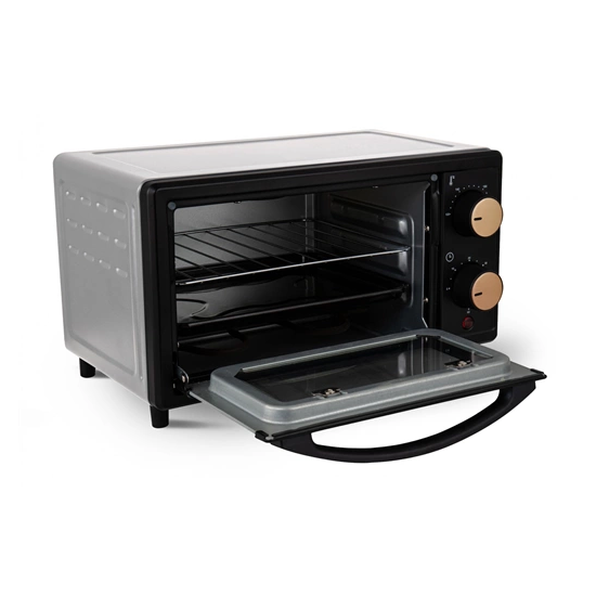 Kalorik OT2015 mini sütő, 9.7L, 900W, rose gold fekete szín 