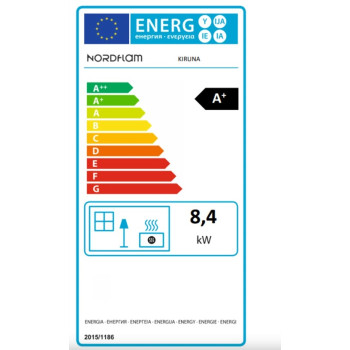Nordflam Carini öntvény kandalló 8,4kW, fekete szín 