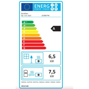 Nordflam LB 800 PW vízteres beépíthető kandallóbetét 14kW-os