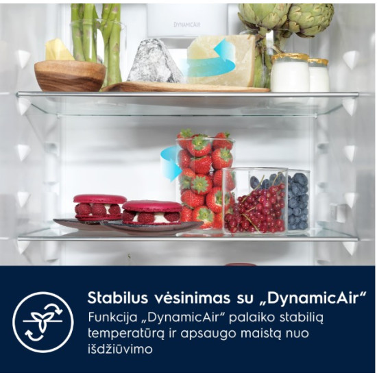 Electrolux LNS9TE19S Total No Frost beépíthető kombinált hűtőszekrény, inverter motor, 216/62L, 54.6x54.9x188.4 cm