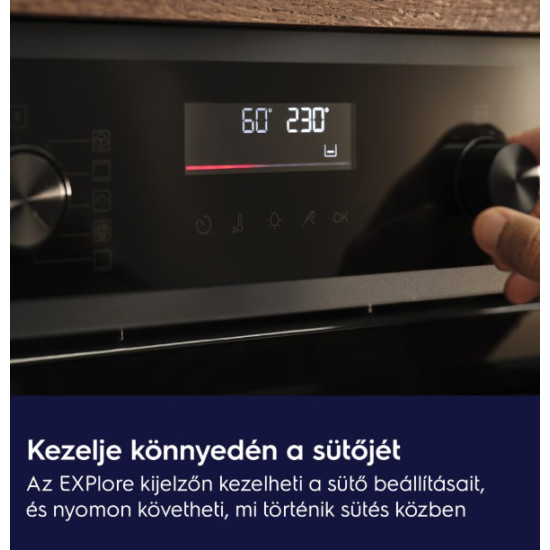 Electrolux LOF4P06BK beépíthető sütő, 65L, pirolitikus tisztítás, 59.4x56x59.8 cm, fekete szín 