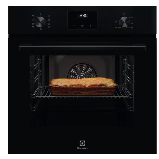 Electrolux LOFGF00BK beépíthető sütő, 65L, 59.4x56x59.8 cm, fekete szín 