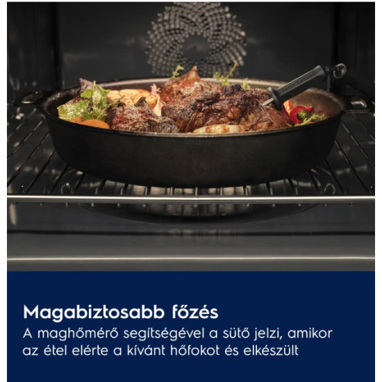 Electrolux LVL8E09Z beépíthető kompakt sütő és mikró, 44L, Wifi, 59.5x56.7x45.5 cm, fekete szín 