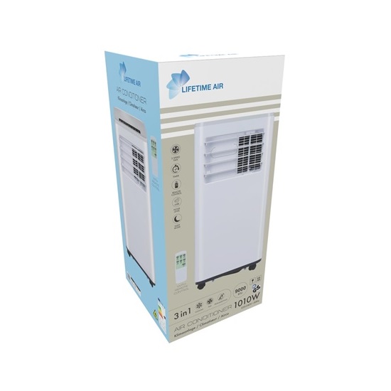 Lifetime Air 19454 mobil klíma, 2.6kW, hűtés, szellőztetés, párátlanítás, fehér szín 