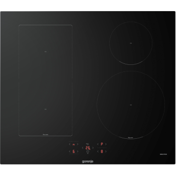 Gorenje GI6431BFZ beépíthető indukciós kerámialap, Bridge összekapcsolható főzőzóna, 59.5x52x5.4 cm, fekete szín 