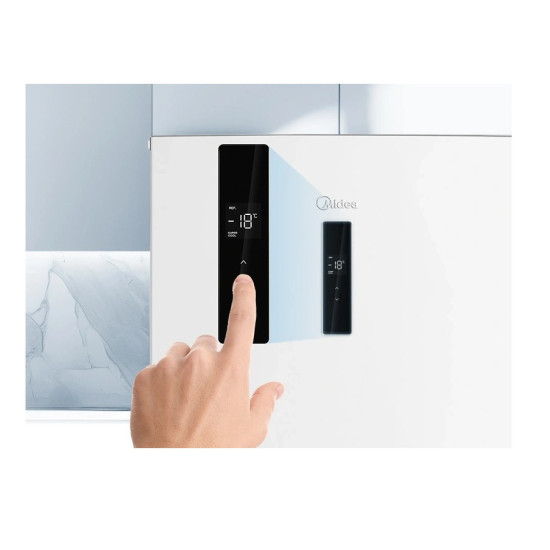 Midea MDRB489FGE01OE No Frost alulfagyasztós kombinált hűtőszekrény, 247/83L, 59.5x63.5x201 cm