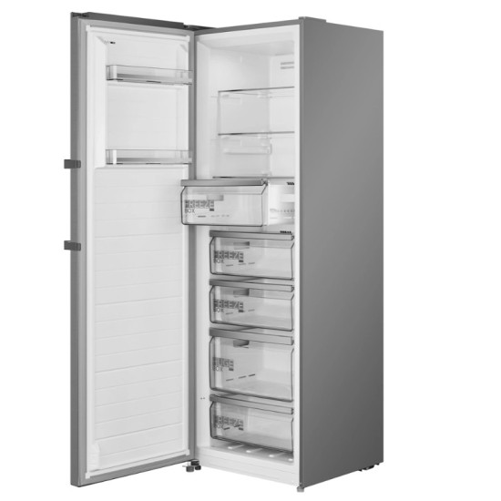 Midea MDRU385MTE46 No Frost fagyasztószekrény, 272L, 59.5x61.8x185 cm, inox szín 