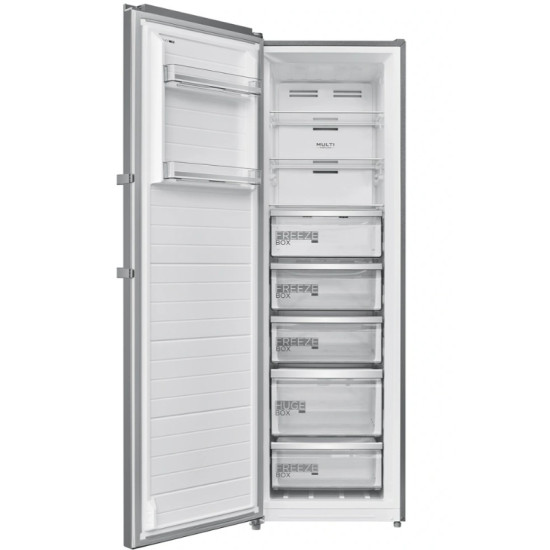Midea MDRU385MTE46 No Frost fagyasztószekrény, 272L, 59.5x61.8x185 cm, inox szín 