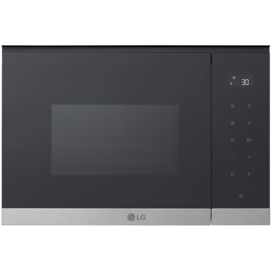 LG MG7Z2593D beépíthető mikrohullámú sütő, 25L, grill, 59.2x38.8x39.6 cm, fekete szín 