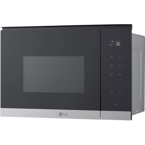 LG MG7Z2593D beépíthető mikrohullámú sütő, 25L, grill, 59.2x38.8x39.6 cm, fekete szín 