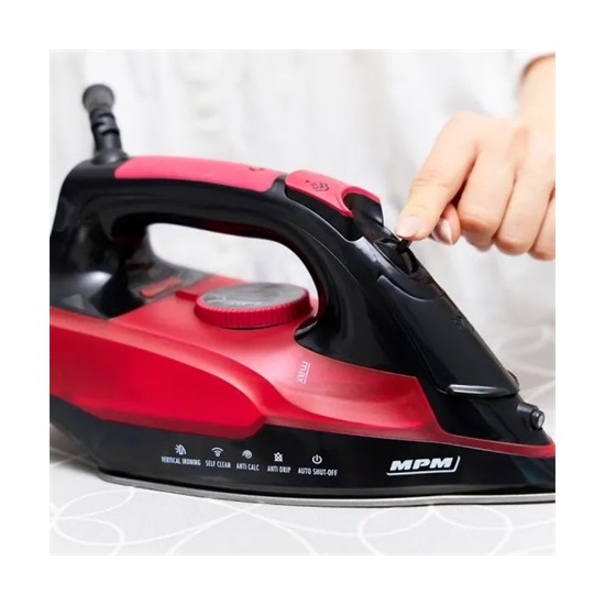 MPM MPM-MZE-27 gőzölős vasaló, 2400W, piros/fekete szín 