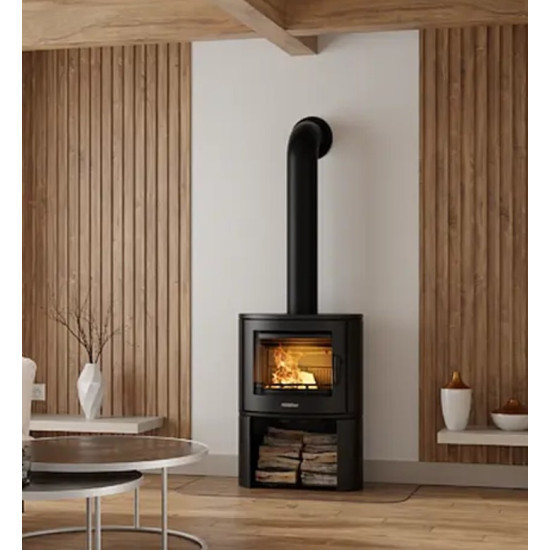 Nordflam Modena öntvény kandalló 9kW, fekete szín 
