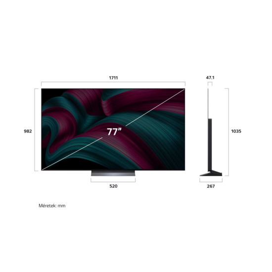 LG OLED77C51LA 4K UHD AI Smart OLED TV, 77", 195.58 cm 