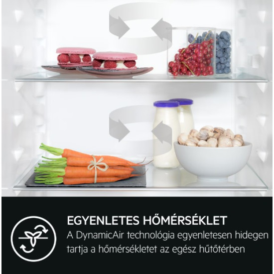 AEG OSC5D181ES beépíthető alulfagyasztó kombinált hűtőszekrény, 196/73L, 54.6x54.9x177.2 cm