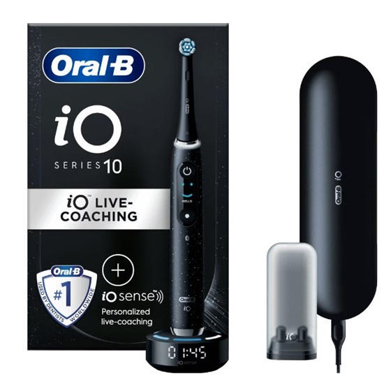 Oral-B iO™ Series 10 Cosmic Black elektromos fogkefe, fekete szín 