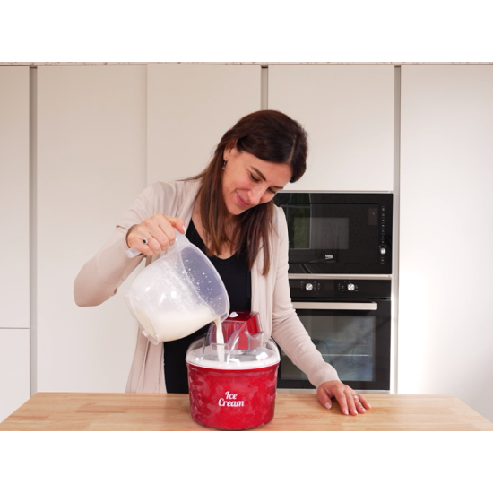 Beper P102GEL002 fagylalt és sorbet készítő gép, 1.8L, 12W, piros szín 