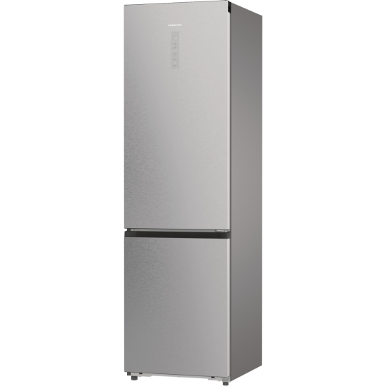 Hisense RB5P410SACC Total No Frost alulfagyasztós kombinált hűtőszekrény, Wifi, inverteres kompresszor, 283/130L, 59.5x65.8x203 cm, szürke metál szín 