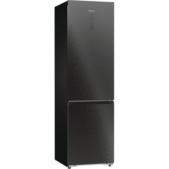 Hisense RB5P410SAFA No Frost alulfagyasztós kombinált hűtőszekrény, 283/130L,Wifi, inverteres kompresszor, 59.5x65.8x203 cm, fekete szín 