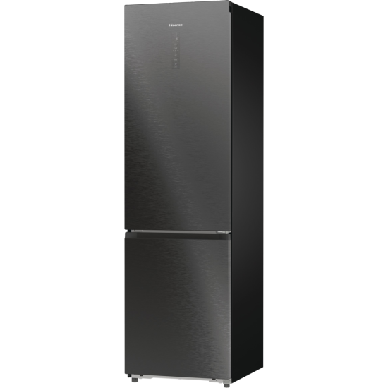 Hisense RB5P410SAFA No Frost alulfagyasztós kombinált hűtőszekrény, 283/130L,Wifi, inverteres kompresszor, 59.5x65.8x203 cm, fekete szín 