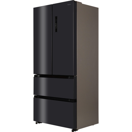 Tesla RF5200FMAE Total No Frost side by side hűtőszekrény, francia ajtós kialakítással, inverter motor, 347/169L, sötét inox szín 