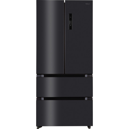 Tesla RF5200FMAE Total No Frost side by side hűtőszekrény, francia ajtós kialakítással, inverter motor, 347/169L, sötét inox szín 