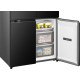 Hisense RQ768N4GBE Total No Frost side by side hűtőszekrény francia ajtós kialakítással, inverteres kompresszor, 381/210L, 91.1x60x190 cm, fekete szín 