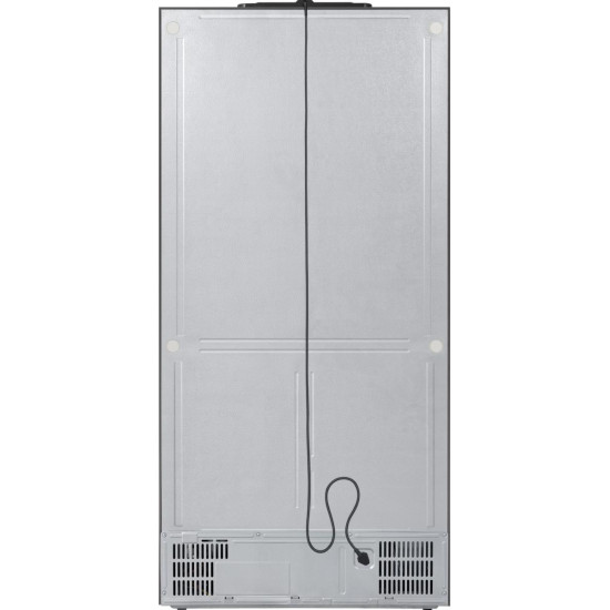 Hisense RQ768N4GBE Total No Frost side by side hűtőszekrény francia ajtós kialakítással, inverteres kompresszor, 381/210L, 91.1x60x190 cm, fekete szín 