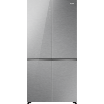 Hisense RQ768N4GVE Total No Frost side by side hűtőszekrény francia ajtós kialakítással, inverteres kompresszor, 381/210L, 91.1x60x190 cm, szürke szín
