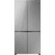 Hisense RQ768N4GVE Total No Frost side by side hűtőszekrény francia ajtós kialakítással, inverteres kompresszor, 381/210L, 91.1x60x190 cm, szürke szín