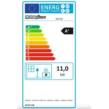 Nordflam Roten balos beépíthető kandallóbetét 11kW-os