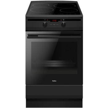Amica SIA111 SB indukciós tűzhely matt fekete 50x60x85 cm, gőztisztítás funkcióval Soft Close - lassú ajtó zárással