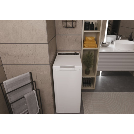 Haier THASN466TM4-S felültöltős mosógép, 6 kg, inverter motor, 1400 fordulat , Wifi, gőz, 40.5x60x86 cm