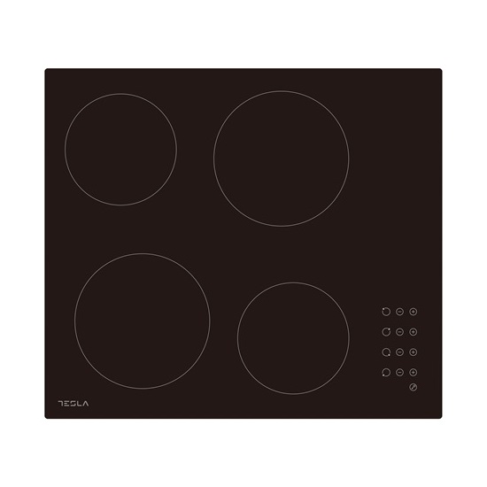 Tesla HV6402MB beépíthető kerámialap, 52x59x5.5 cm, fekete szín 