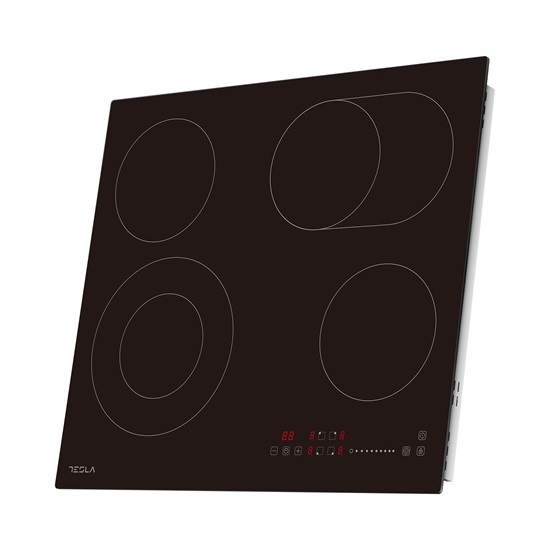 Tesla HV6411MX beépíthető kerámialap, 51.9x58.9x5.5 cm, fekete szín 