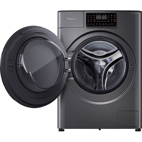 Tesla WF101490CSA elöltöltős mosógép, 10 kg, 60x57.7x84.7 cm, inverter motor, szürke szín 