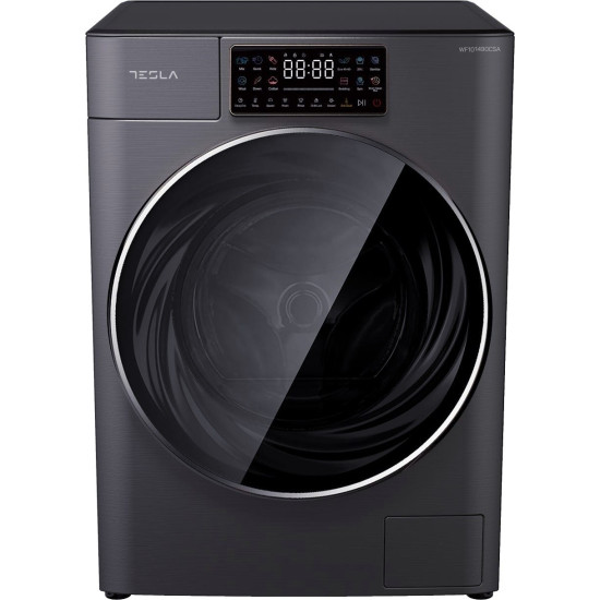 Tesla WF101490CSA elöltöltős mosógép, 10 kg, 60x57.7x84.7 cm, inverter motor, szürke szín 