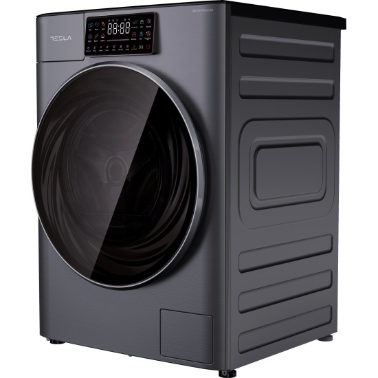 Tesla WF101490CSA elöltöltős mosógép, 10 kg, 60x57.7x84.7 cm, inverter motor, szürke szín 