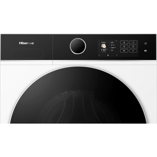 Hisense WF5I1045BWQ elöltöltős mosógép, 10.5 kg, Wifi, gőz,59.5x55x84.5 cm