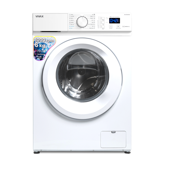 Vivax WFL-100616CDSI elöltöltős mosógép, 6 kg, gőz, inverter motor, 59.5x44x85 cm 