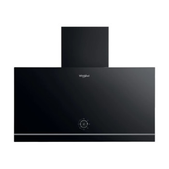 Whirlpool WHVA 62F LM K beépíthető falra szerelhető döntött kürtös konyhai elszívó, 59.8x25x77.5 cm, fekete szín 
