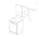 Haier XF 4A4M4PB mosogatógép, 14 teríték, inverter motor, 3 kosár, Wifi, automatikus ajtónyitás, 59.7x59.8x85 cm, fekete szín