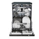Haier XF 4A4M4PB mosogatógép, 14 teríték, inverter motor, 3 kosár, Wifi, automatikus ajtónyitás, 59.7x59.8x85 cm, fekete szín