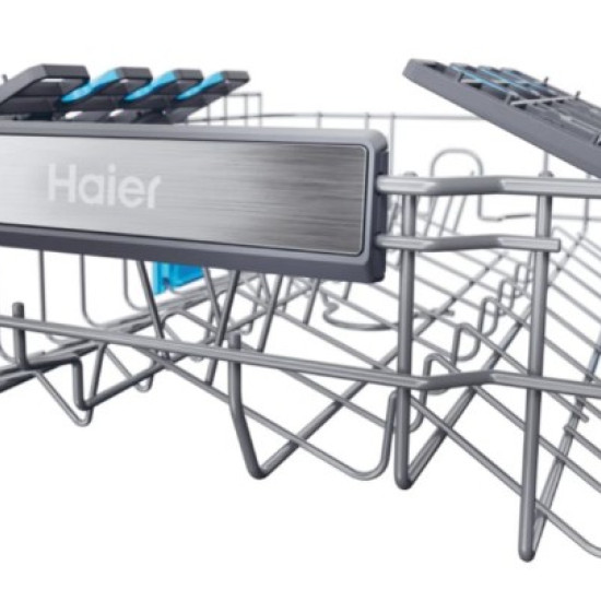 Haier XF1C3TB1FX mosogatógép, 11 teríték, Wifi, inverter motor, 3 kosár, automatikus ajtónyitás, 44.8x60.5x84.6 cm, inox