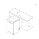 Haier XF1C3TB1FX mosogatógép, 11 teríték, Wifi, inverter motor, 3 kosár, automatikus ajtónyitás, 44.8x60.5x84.6 cm, inox