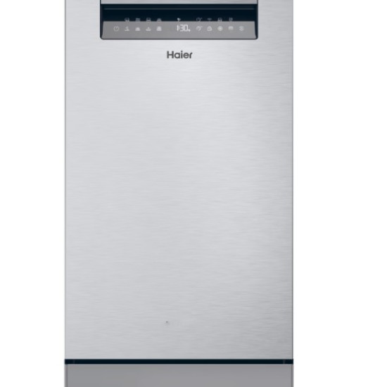 Haier XF1C3TB1FX mosogatógép, 11 teríték, Wifi, inverter motor, 3 kosár, automatikus ajtónyitás, 44.8x60.5x84.6 cm, inox